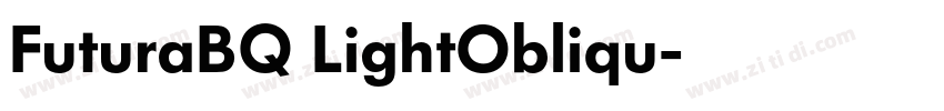 FuturaBQ LightObliqu字体转换